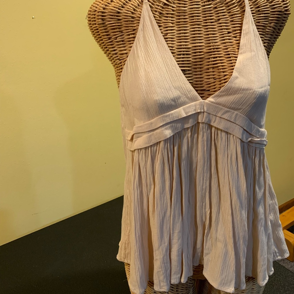 tan, flowy tank top